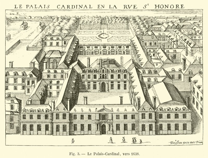 Palais-Cardinal, około 1638 autorstwa French School