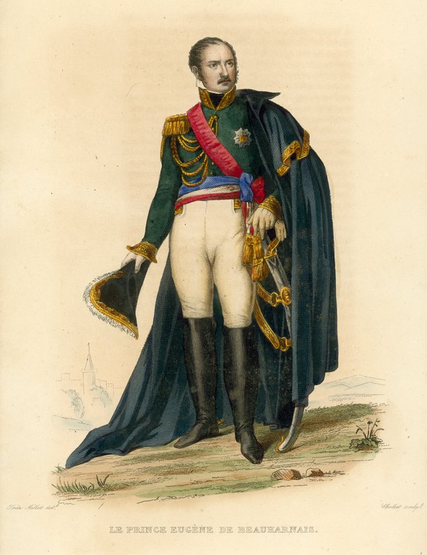 Książę Eugeniusz de Beauharnais (kolorowy grawerunek) autorstwa French School