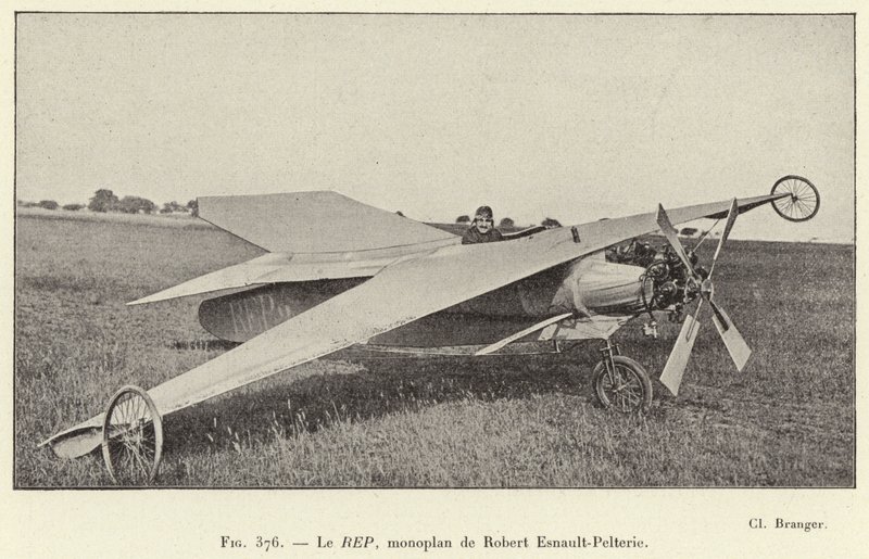 REP, jednopłat Roberta Esnault-Pelterie (grafika) autorstwa French School