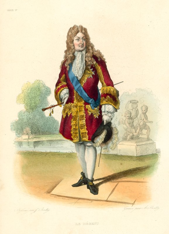 Le Regent (kolorowy grawerunek) autorstwa French School