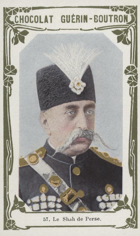 Le Shah de Perse (kolorowe zdjęcie) autorstwa French School
