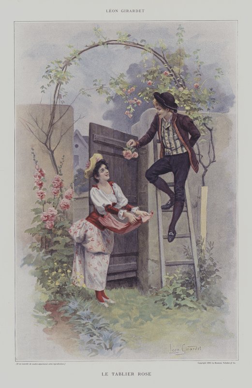 Le Tablier Rose (Różowy Fartuch) (kolor lito) autorstwa French School