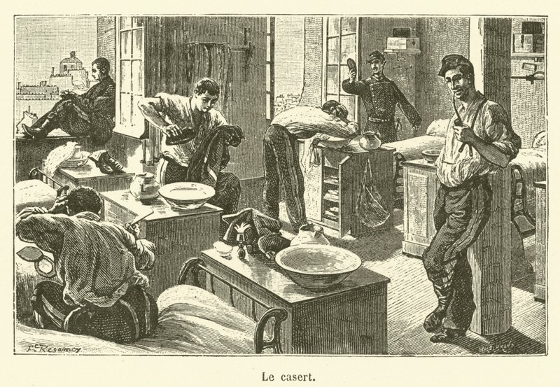 Le casert (grawerunek) autorstwa French School