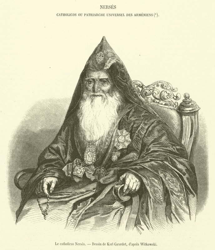 Le catholicos Nerses (grafika) autorstwa French School