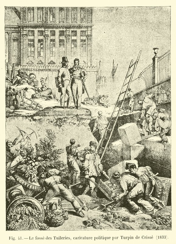 Jama Tuileries, karykatura polityczna Turpina de Crisse, 1833 autorstwa French School