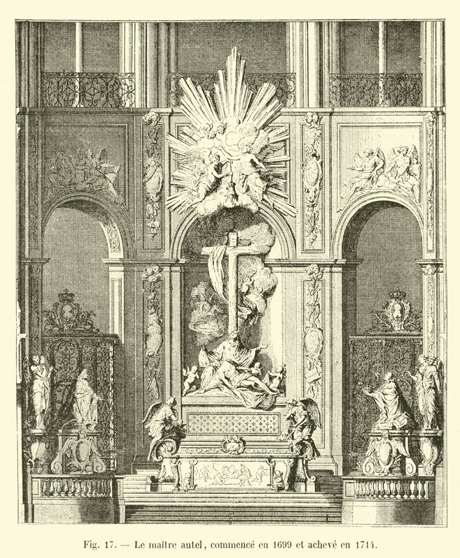 Ołtarz główny, rozpoczęty w 1699 i ukończony w 1714 autorstwa French School