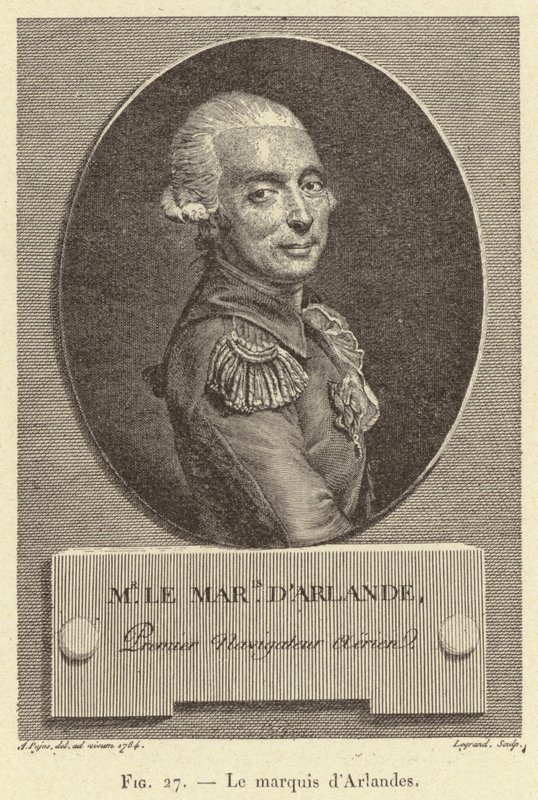 Markiz Arlandes (grawerowanie) autorstwa French School