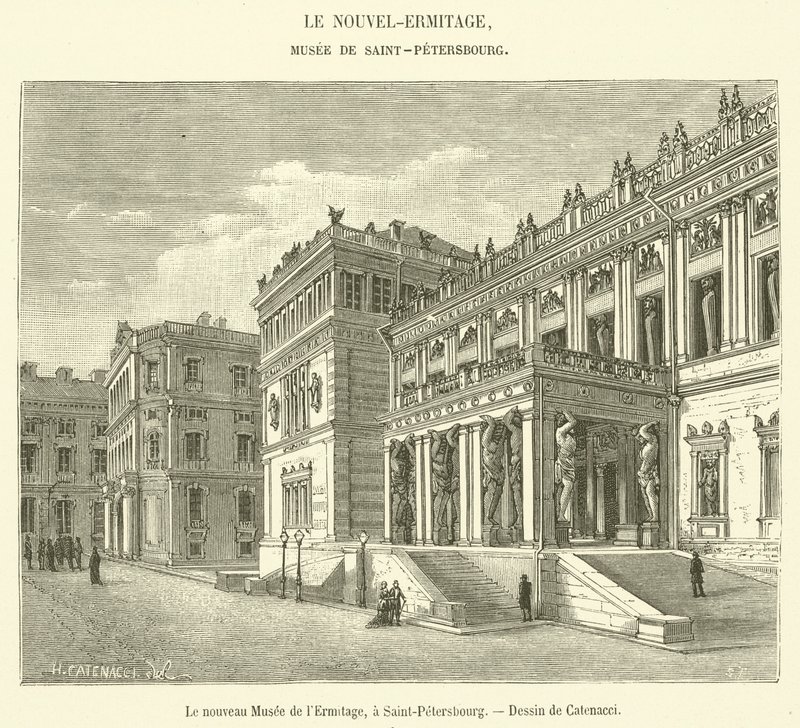 Nowe Muzeum Ermitażu w Sankt-Petersburgu (rycina) autorstwa French School