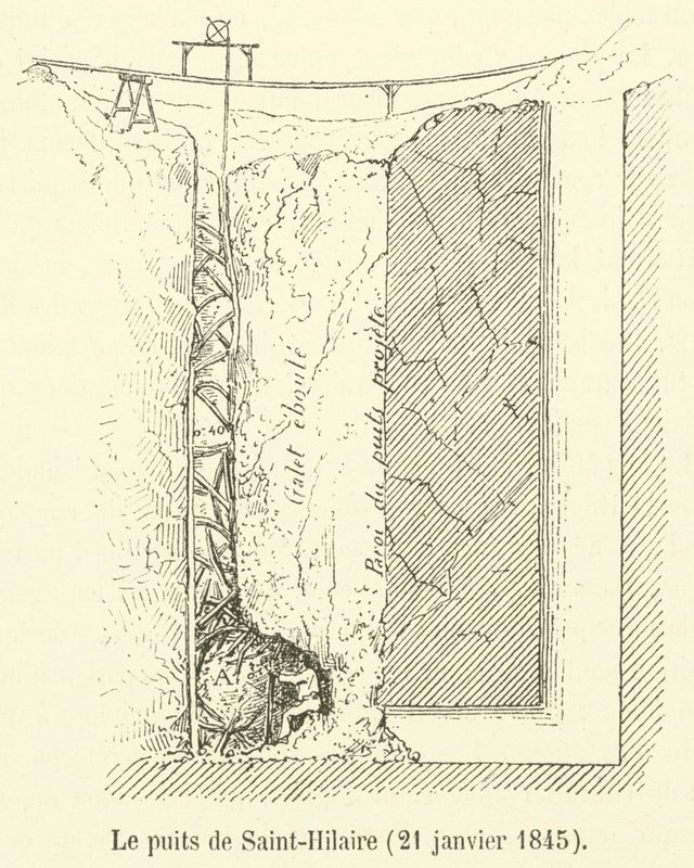 Studnia Saint-Hilaire, 21 stycznia 1845 (rycina) autorstwa French School