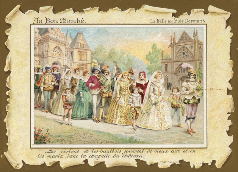 Opuszczenie kaplicy, Śpiąca królewna autorstwa French School