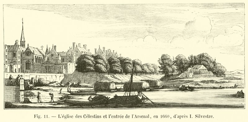 Kościół Celestynów i wejście do Arsenału, 1660, za I Silvestre autorstwa French School