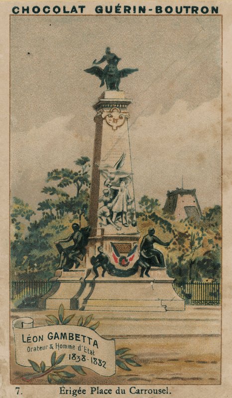 Leon Gambetta, mówca i mąż stanu, 1838-1882, Erigee Place du Carrousel autorstwa French School