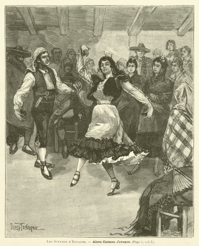 Gitanos Hiszpanii (grawerowanie) autorstwa French School
