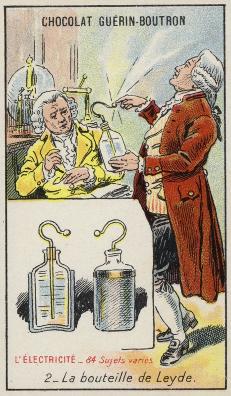 Leyden Jar (chromolitho) autorstwa French School
