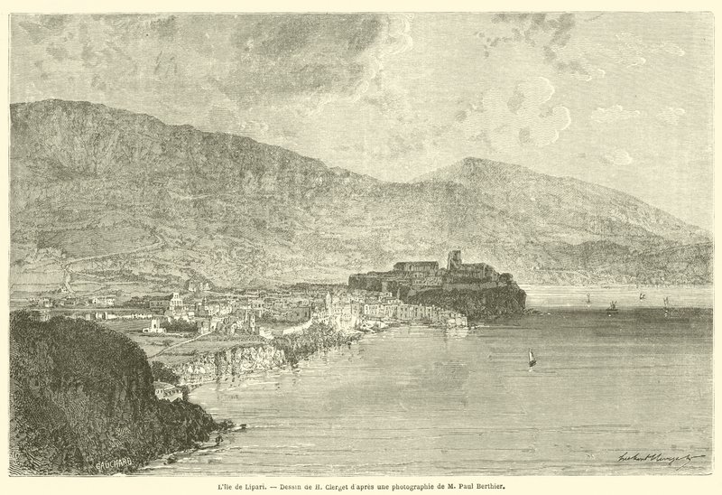 Wyspa Lipari (rycina) autorstwa French School