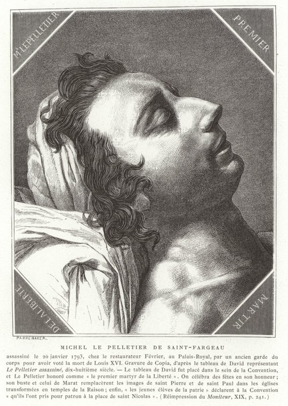 Louis-Michel le Peletier, markiz de Saint-Fargeau, francuski polityk rewolucyjny, 1793 autorstwa French School