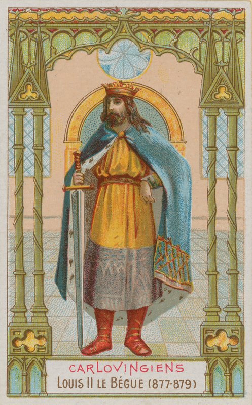 Ludwik II, Karoling, król Francji w latach 877-879 autorstwa French School