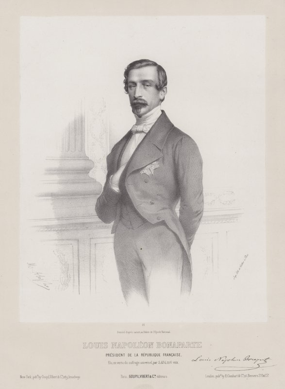 Ludwik Napoleon Bonaparte, prezydent Republiki Francuskiej, ok. 1848 r. (litografia) autorstwa French School