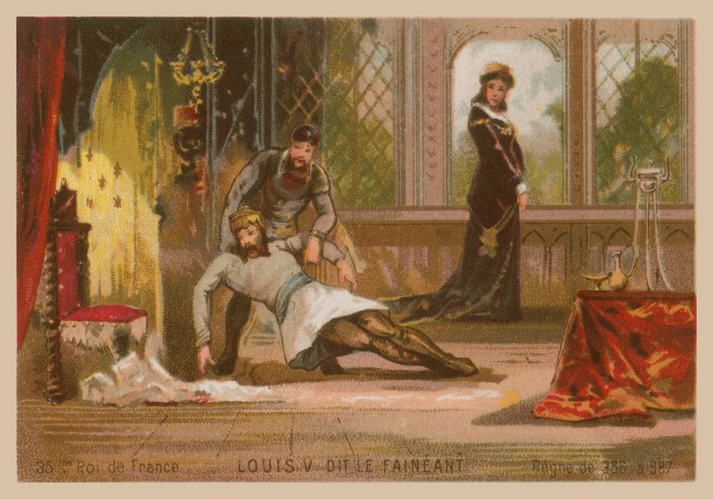 Ludwik V z Francji, znany jako Ludwik Indolent (ok. 967-987) autorstwa French School