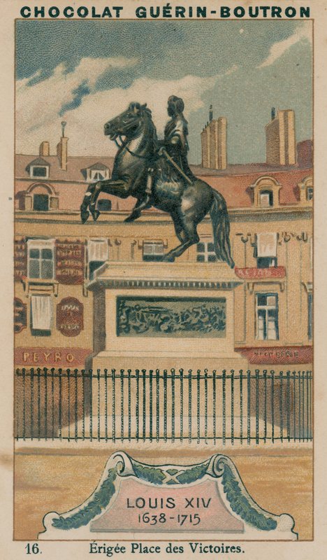 Ludwik XIV, 1638-1715, wzniesiony Place des Victoires autorstwa French School