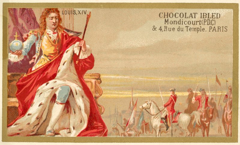 Ludwik XIV Francji (chromolitho) autorstwa French School