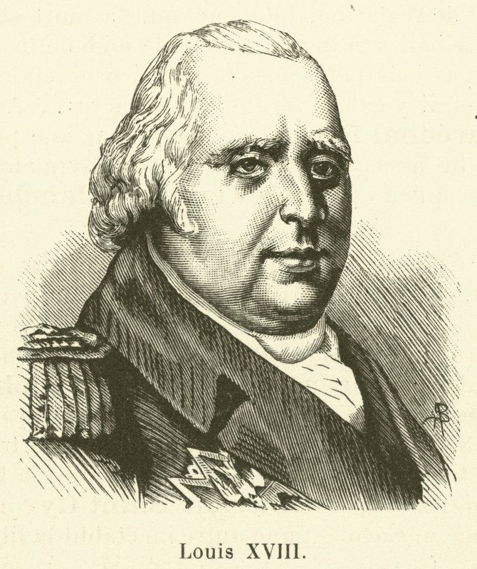 Ludwik XVIII (rycina) autorstwa French School