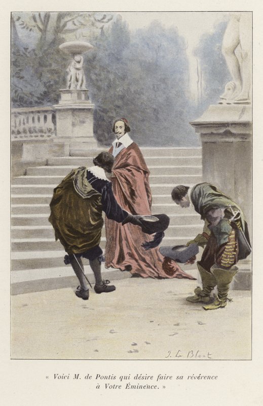 Louis de Pontis zostaje przedstawiony kardynałowi Richelieu, XVII wiek autorstwa French School