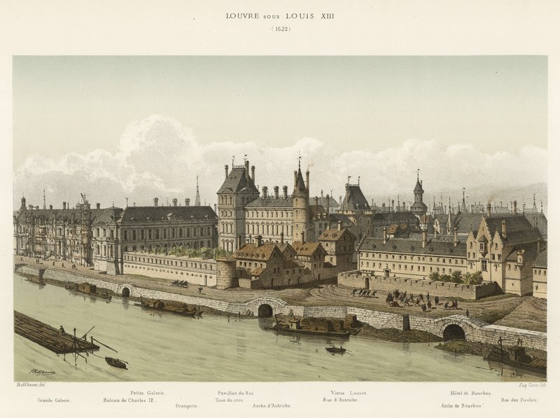 Luwr za Ludwika XIII, 1622 autorstwa French School