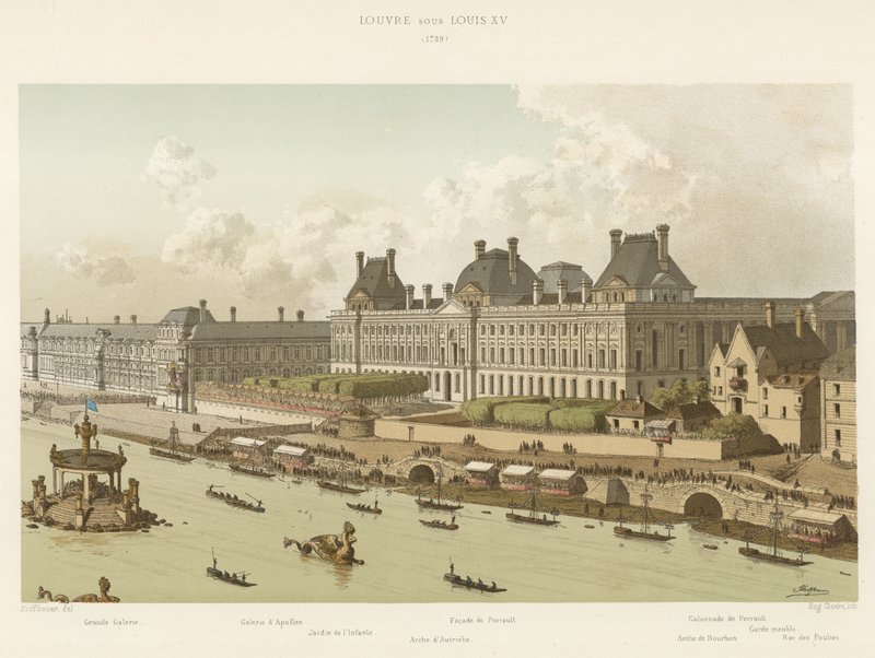 Luwr za Ludwika XV, 1739 autorstwa French School