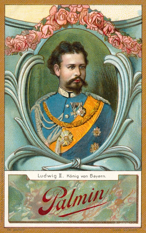 Ludwik II, król Bawarii (chromolitho) autorstwa French School