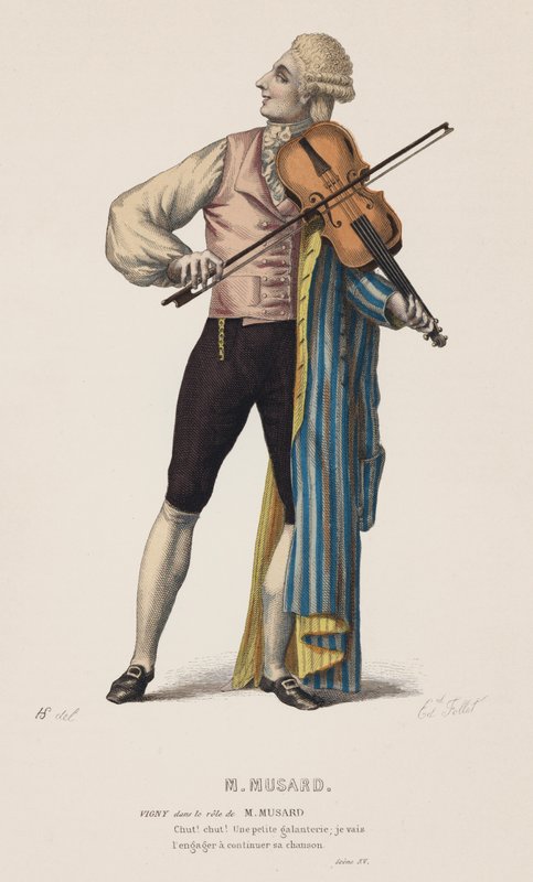 M Musard, Scena XV (kolorowy grawerunek) autorstwa French School