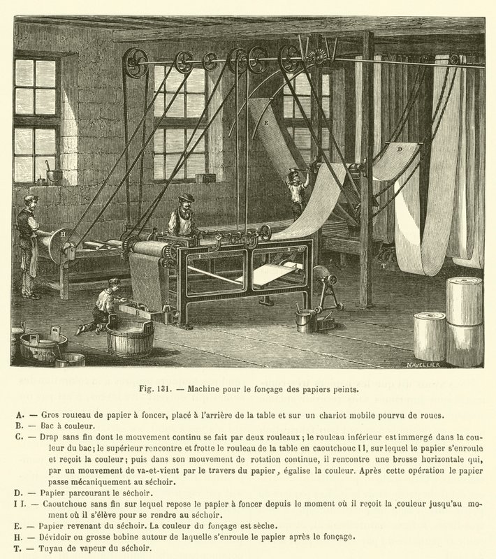 Maszyna do przyciemniania tapet (grawer) autorstwa French School