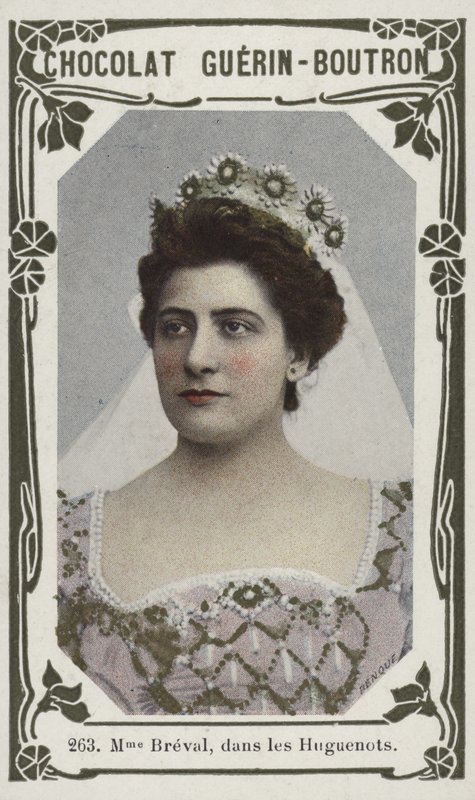 Madame Breval, w Les Huguenots (kolorowe zdjęcie) autorstwa French School