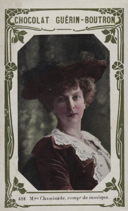 Madame Chaminade, kompozytorka (kolorowe zdjęcie) autorstwa French School