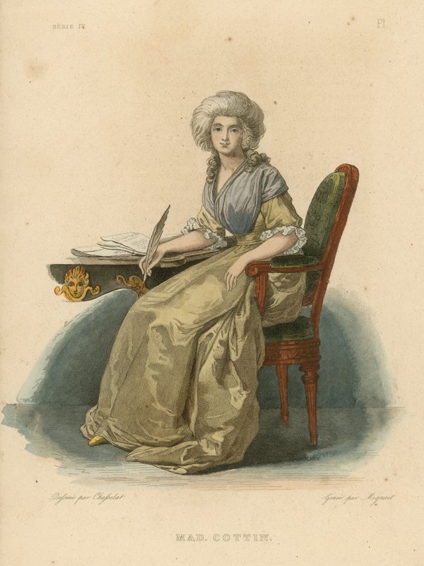 Madame Cottin (kolorowy grawerunek) autorstwa French School