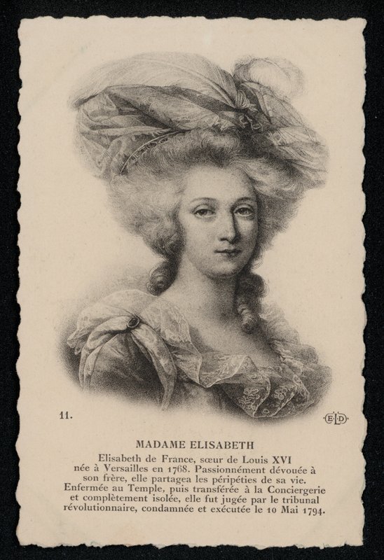 Madame Elżbieta, siostra króla Ludwika XVI (lito) autorstwa French School