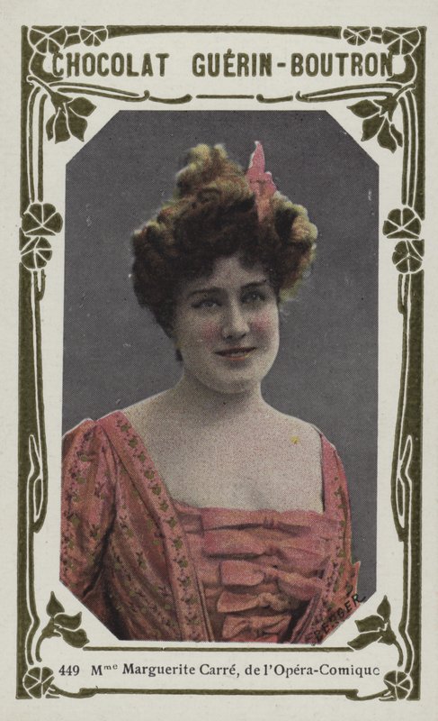 Madame Marguerite Carre, z Opera-Comique (kolorowe zdjęcie) autorstwa French School