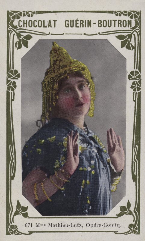 Madame Mathieu-Lutz, Opera-Comique (kolorowe zdjęcie) autorstwa French School