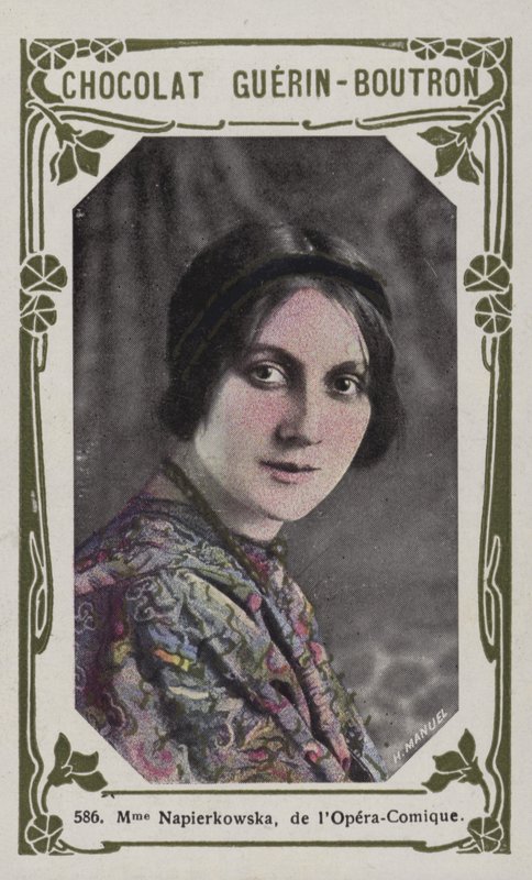 Madame Napierkowska, z Opera-Comique (zdjęcie kolorowe) autorstwa French School