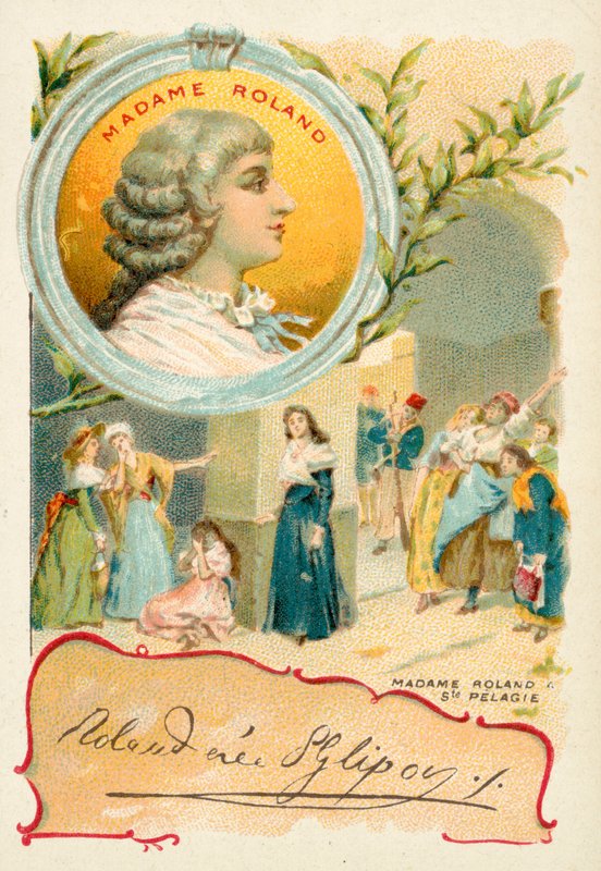 Madame Roland, rewolucjonistka francuska (chromolitho) autorstwa French School