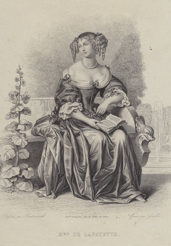 Madame de Lafayette, francuska autorka (grafika) autorstwa French School