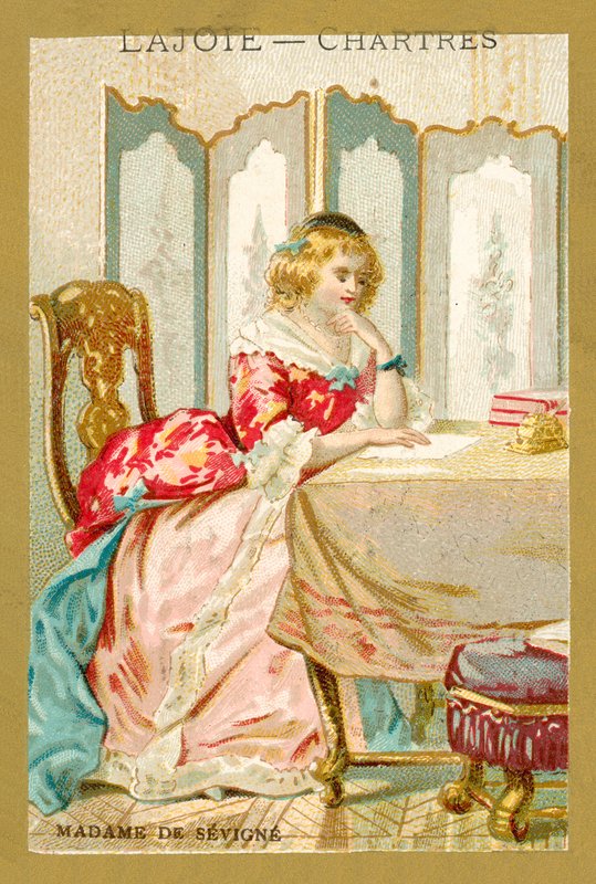 Madame de Sevigne, francuska pisarka (chromolitho) autorstwa French School