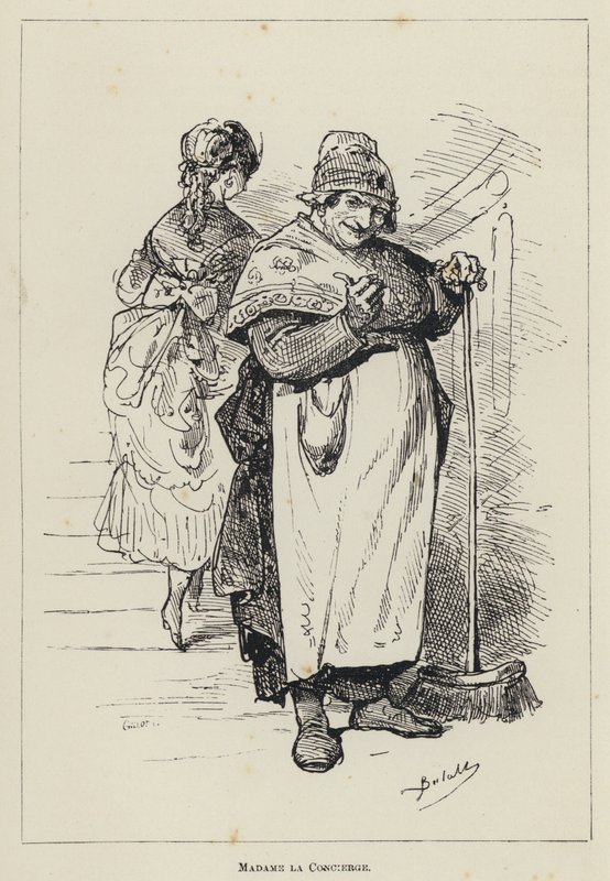 Madame la Concierge (grawerunek) autorstwa French School