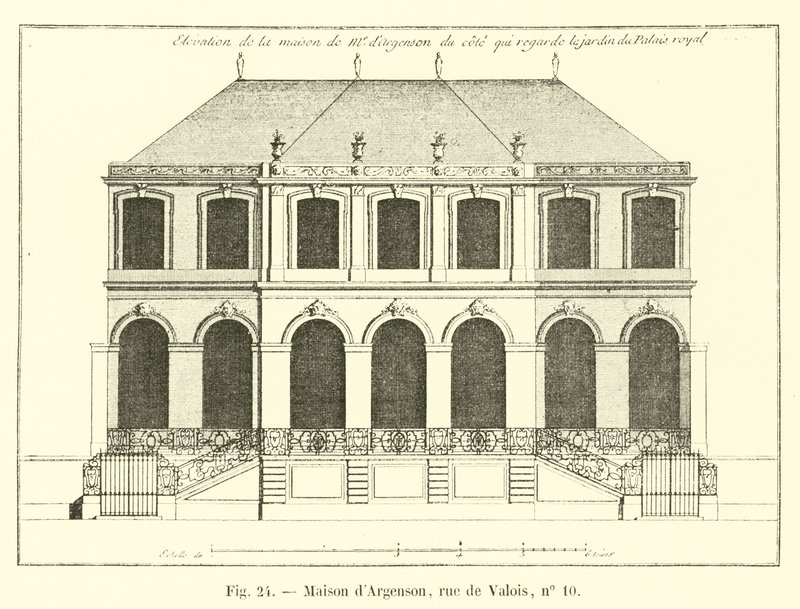 Dom Argensona, rue de Valois, nr 10 autorstwa French School