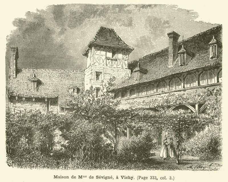 Dom Madame de Sevigne w Vichy (grafika) autorstwa French School