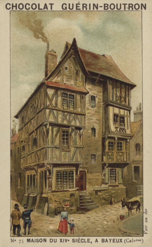 XIV-wieczny dom, w Bayeux, Calvados autorstwa French School