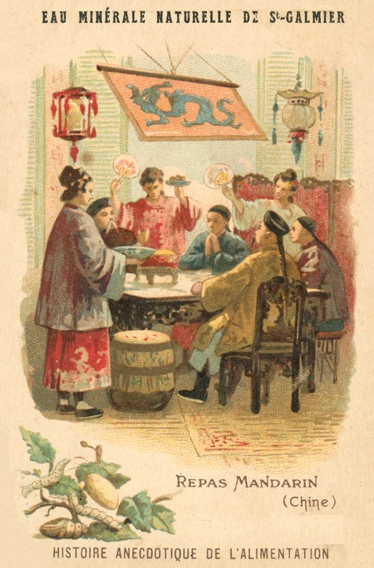 Mączka mandarynka, Chiny (chromolitho) autorstwa French School