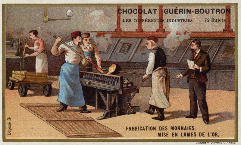 Produkcja monet (chromolitho) autorstwa French School