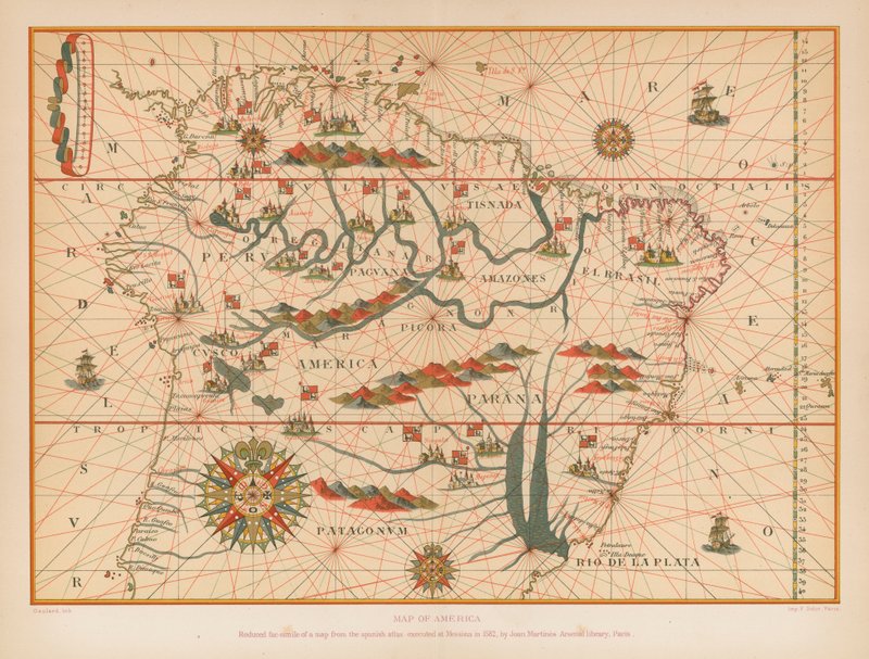 Mapa Ameryki autorstwa French School