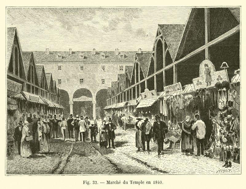 Marche du Temple w 1840 r. autorstwa French School